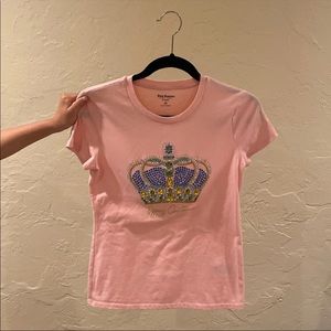 Juicy Couture Pink Bedazzled Crown Top